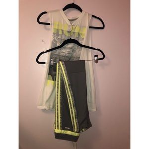 Adidas track suit pants with matching tank